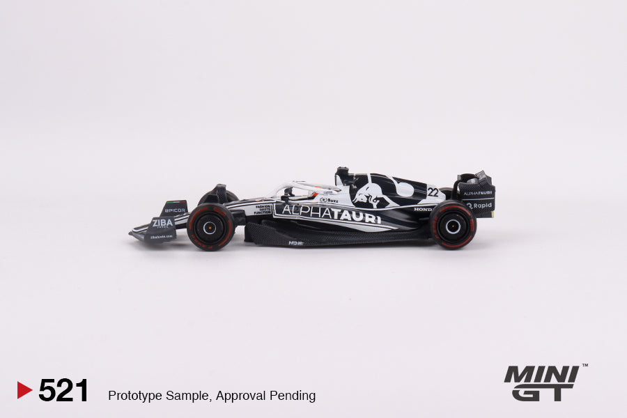 Mini GT AlphaTauri AT03 #22 Yuki Tsunoda 2022 F1 Petersen Automotive Museum Exclusive Blister Packaging MGT00521 1/64 Diecast