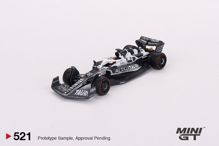 Mini GT AlphaTauri AT03 #22 Yuki Tsunoda 2022 F1 Petersen Automotive Museum Exclusive Blister Packaging MGT00521 1/64 Diecast