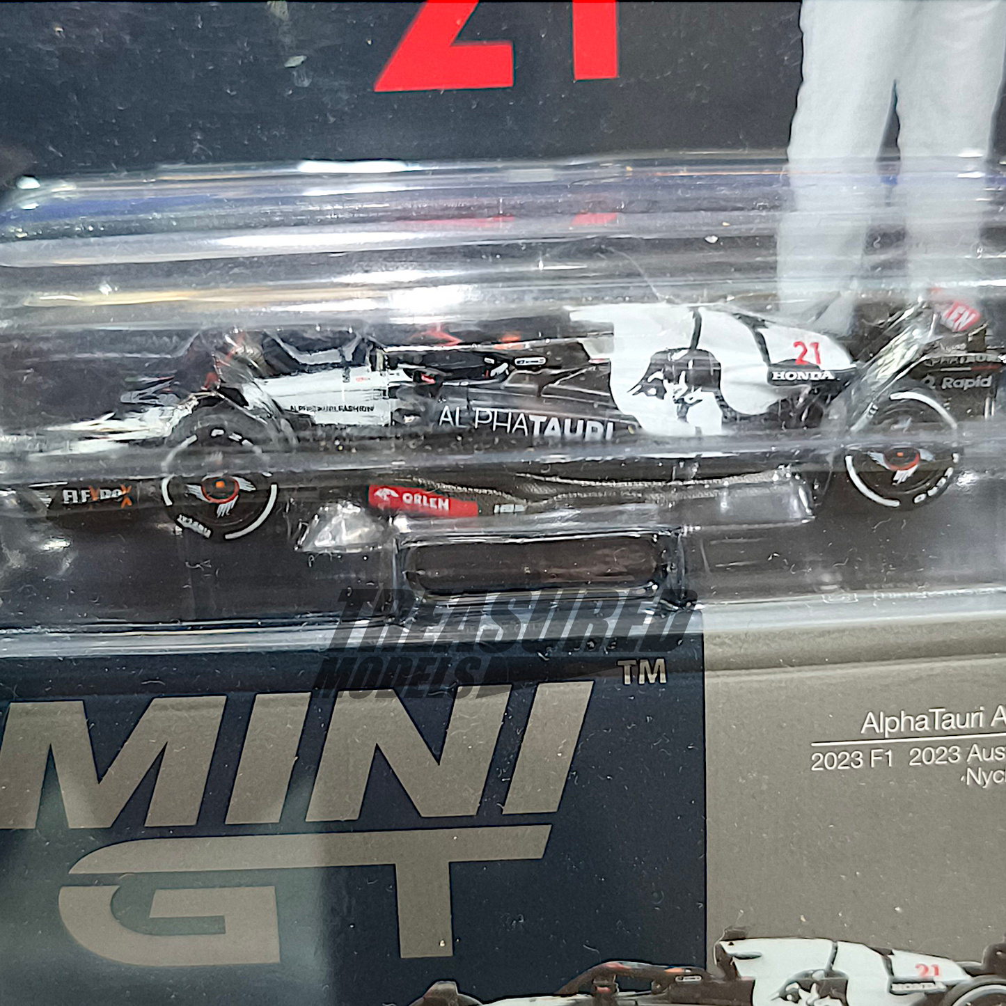 Mini GT AlphaTauri AT04 #21 Nyck de Vries 2023 F1 2023 Australian GP Blister Packaging MGT00727 1/64 Diecast