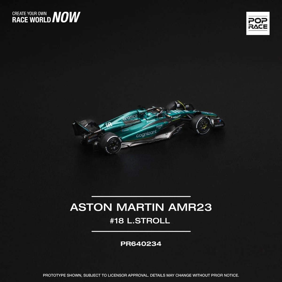 Pop Race Aston Martin AMR23 #18 Lance Stroll PR640234 1/64 Diecast