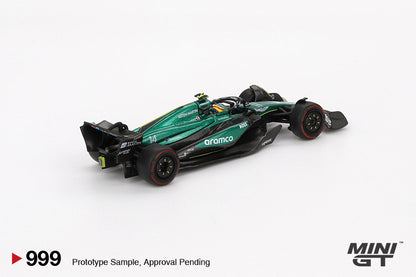 Mini GT Aston Martin AMR24 #14 Fernando Alonso 2024 F1 2024 Bahrain GP MGT00999 1/64 Diecast