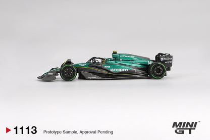Mini GT Aston Martin AMR24 #14 Fernando Alonso 2024 F1 2024 Canadian GP Blister Packaging MGT01113BL 1/64 Diecast