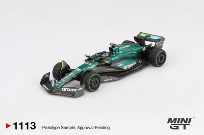 Mini GT Aston Martin AMR24 #14 Fernando Alonso 2024 F1 2024 Canadian GP Blister Packaging MGT01113BL 1/64 Diecast