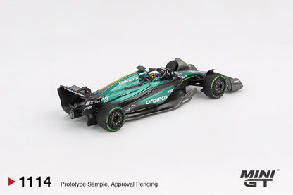 Mini GT Aston Martin AMR24 #18 Lance Stroll 2024 F1 2024 Canadian GP MGT01114 1/64 Diecast