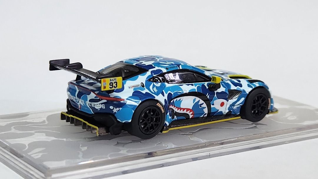 Pop Race Aston Martin GT3 AMR Bape Blue 1/64 Diecast