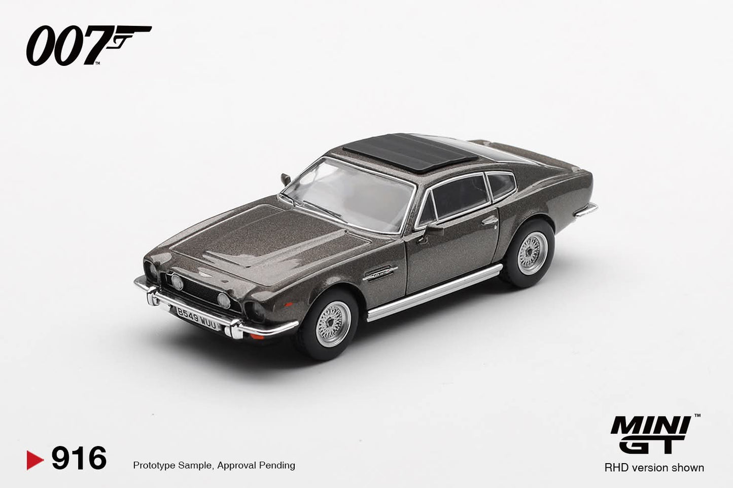 [Pre-Order] Mini GT Aston Martin V8 Vantage “The Living Daylights” – Weapons Off English Card MGT00916 1/64 Diecast
