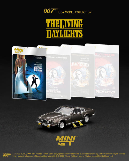 [Pre-Order] Mini GT Aston Martin V8 Vantage “The Living Daylights” – Weapons On English Blister Packaging MGT00922-007E 1/64 Diecast