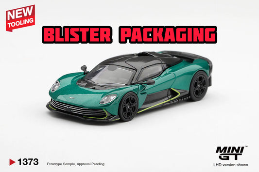 [Pre-Order] Mini GT Aston Martin Valhalla Podium Green Blister Packaging MGT01373-BL 1/64 Diecast