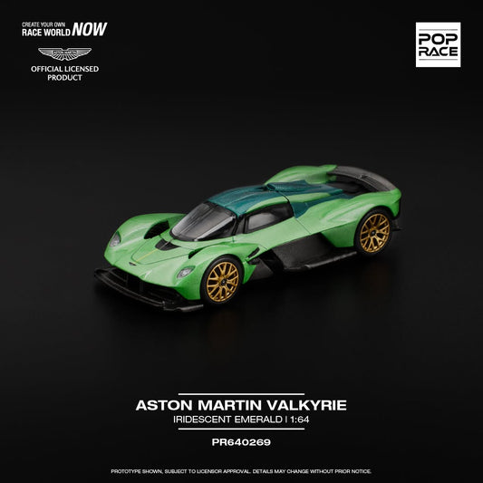 Pop Race Aston Martin Valkyrie Iridescent Emerald PR640269 1/64 Diecast