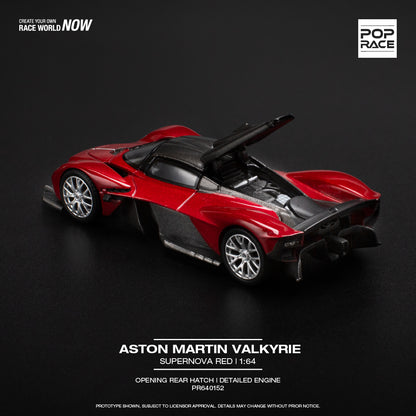 Pop Race Aston Martin Valkyrie Supernova Red PR640152 1/64 Die Cast