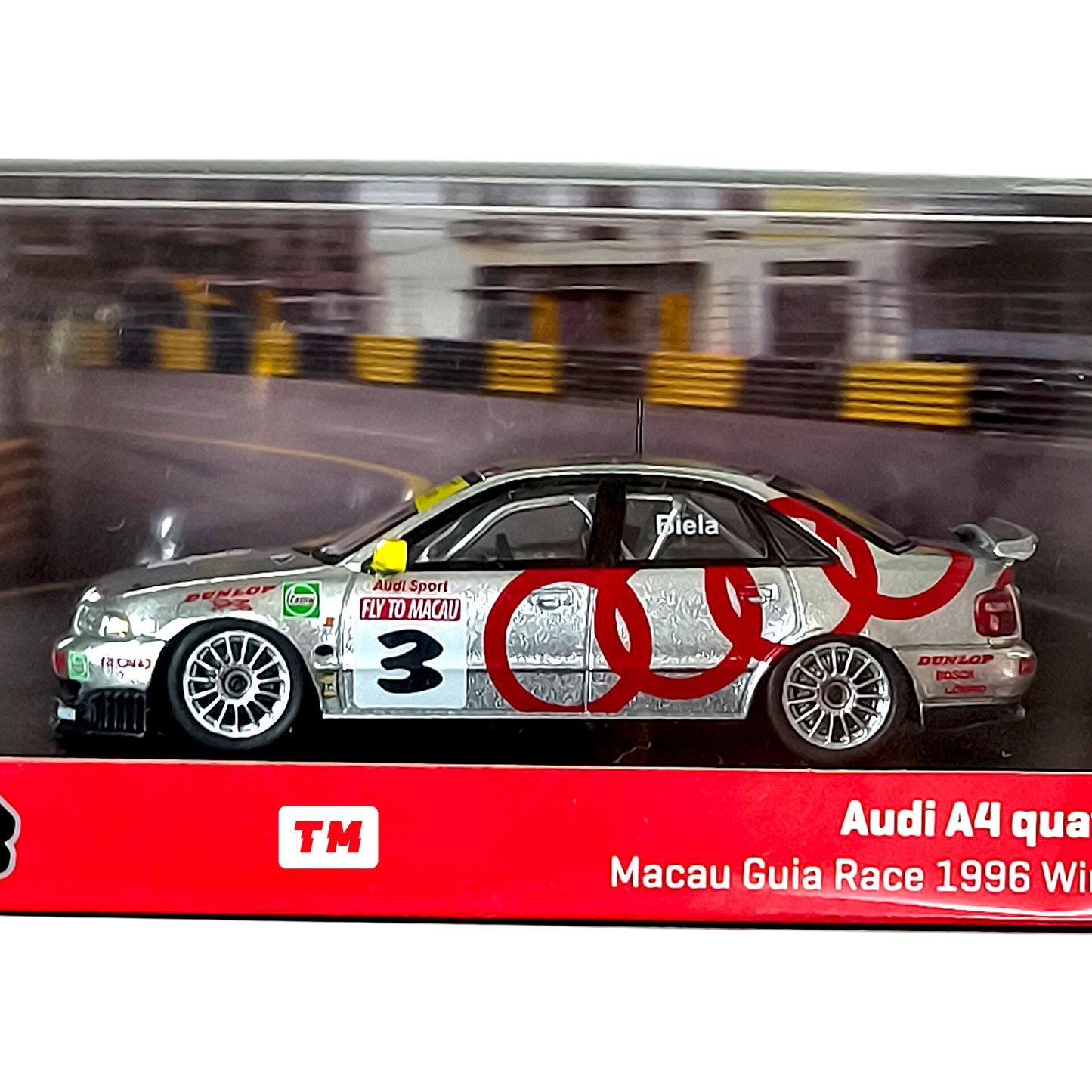 Tarmac Works Audi A4 Quattro Macau Guia Race 1996 Winner Frank Biela 1/64 Diecast