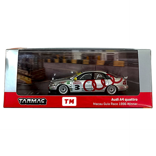 Tarmac Works Audi A4 Quattro Macau Guia Race 1996 Winner Frank Biela 1/64 Diecast