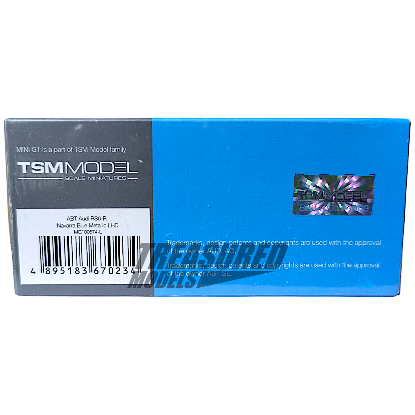 Mini GT Audi ABT RS6-R Navarra Blue Metallic MGT00574 1/64 Diecast