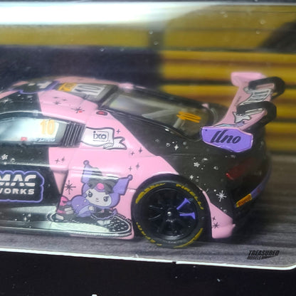 Tarmac Works Audi R8 LMS GT3 evo II Macau GT Cup FIA GT World Cup 2024 Uno Racing Adderly Fong w Tarmac Cards Colab w Sanrio T64G-043-24MGP10 1/64 Diecast