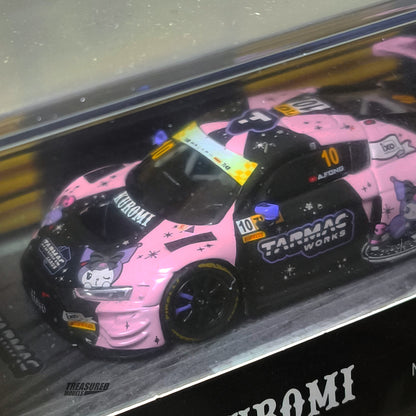 Tarmac Works Audi R8 LMS GT3 evo II Macau GT Cup FIA GT World Cup 2024 Uno Racing Adderly Fong w Tarmac Cards Colab w Sanrio T64G-043-24MGP10 1/64 Diecast