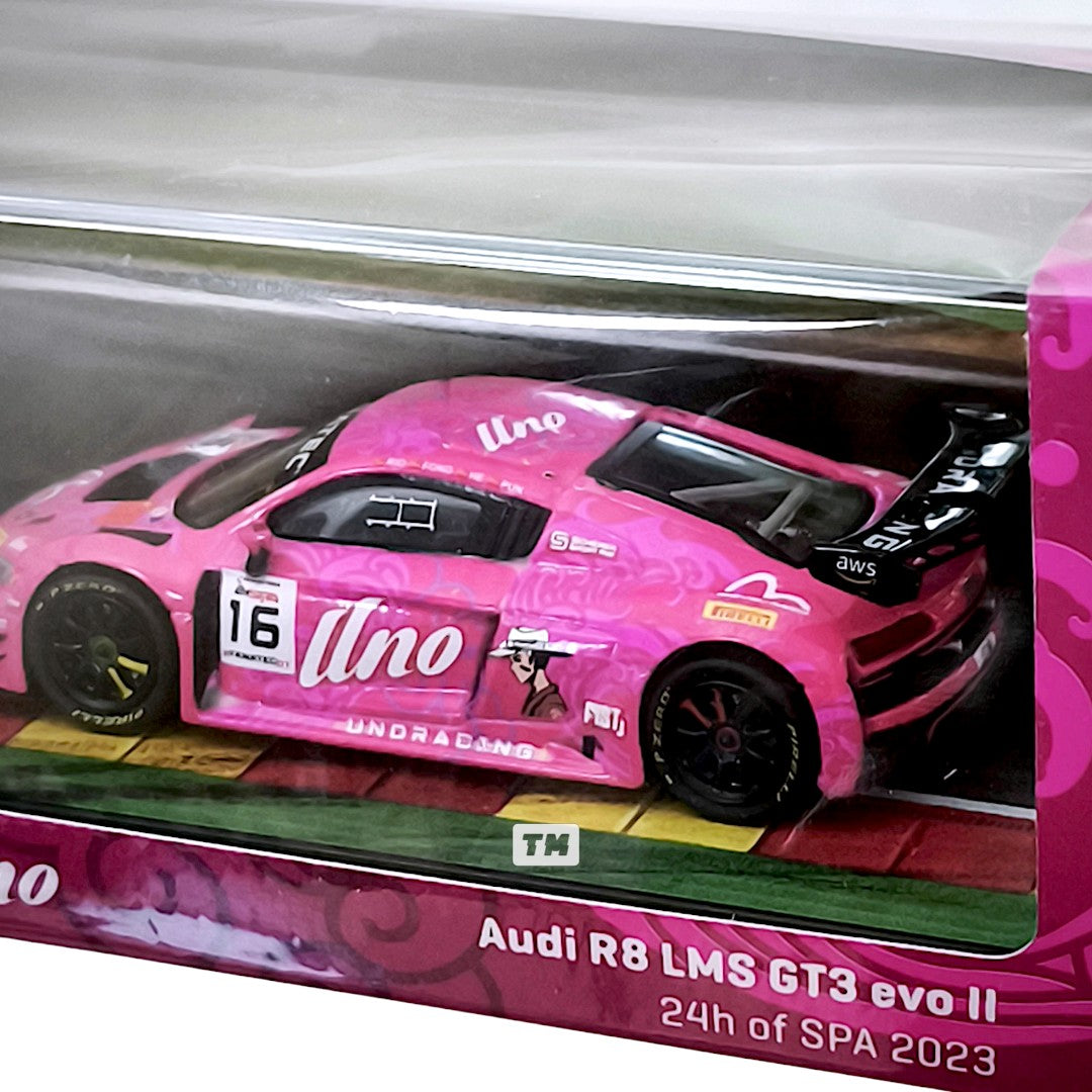 TARMAC WORKS Audi R8 LM8 GT3 evo II 24h of SPA Commemorative Model 2023 UNO Racing T64-043-23SPA18 1/64 Diecast