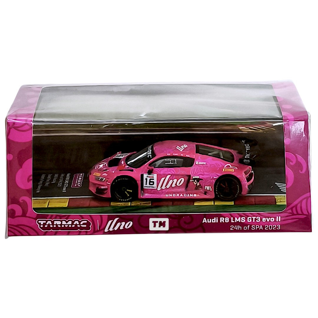 TARMAC WORKS Audi R8 LM8 GT3 evo II 24h of SPA Commemorative Model 2023 UNO Racing T64-043-23SPA18 1/64 Diecast