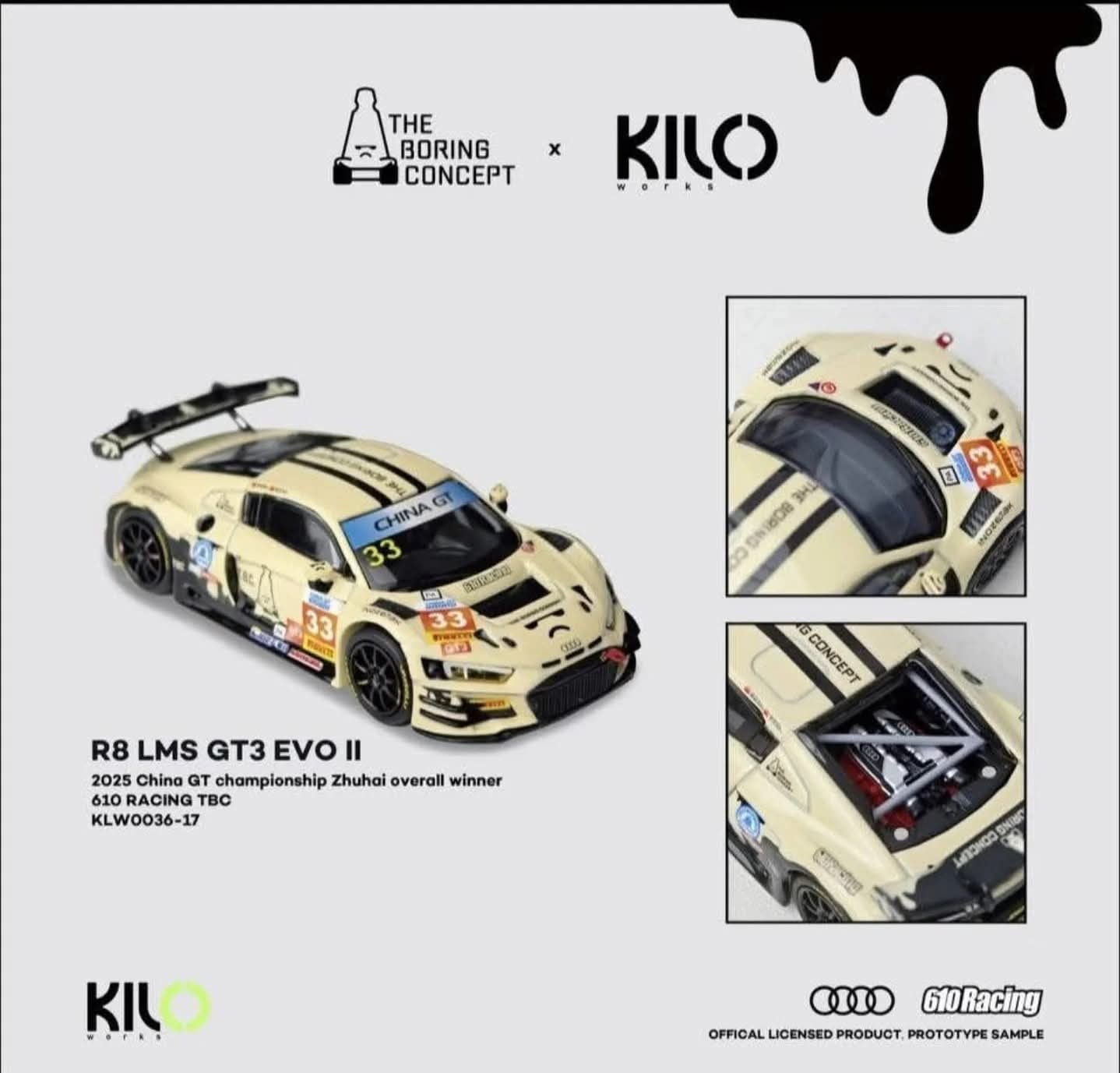 Kilo Works Audi R8 LMS GT3 EVO II 610 Racing TBC The Boring