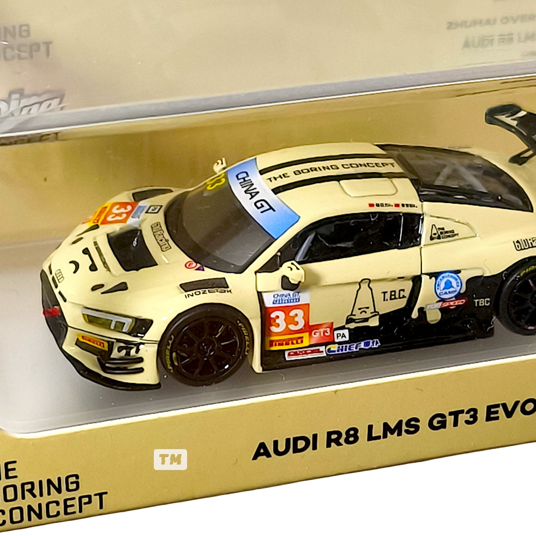 Kilo Works Audi R8 LMS GT3 EVO II 610 Racing TBC The Boring Concept China GT Championship Zhuhai Overall Winner YBJ-Peter Li 1/64 Diecast