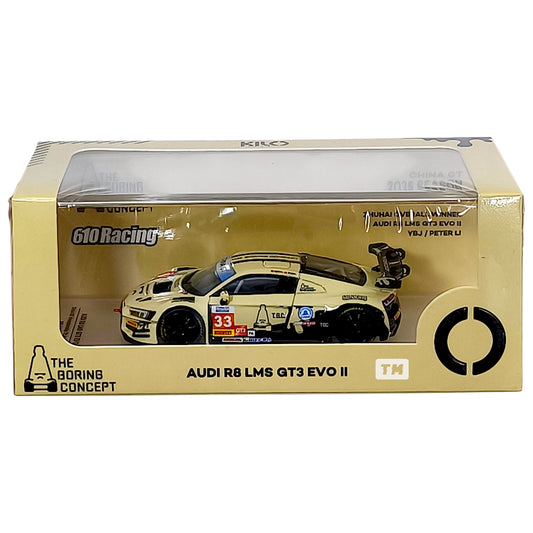 Kilo Works Audi R8 LMS GT3 EVO II 610 Racing TBC The Boring Concept China GT Championship Zhuhai Overall Winner YBJ-Peter Li 1/64 Diecast
