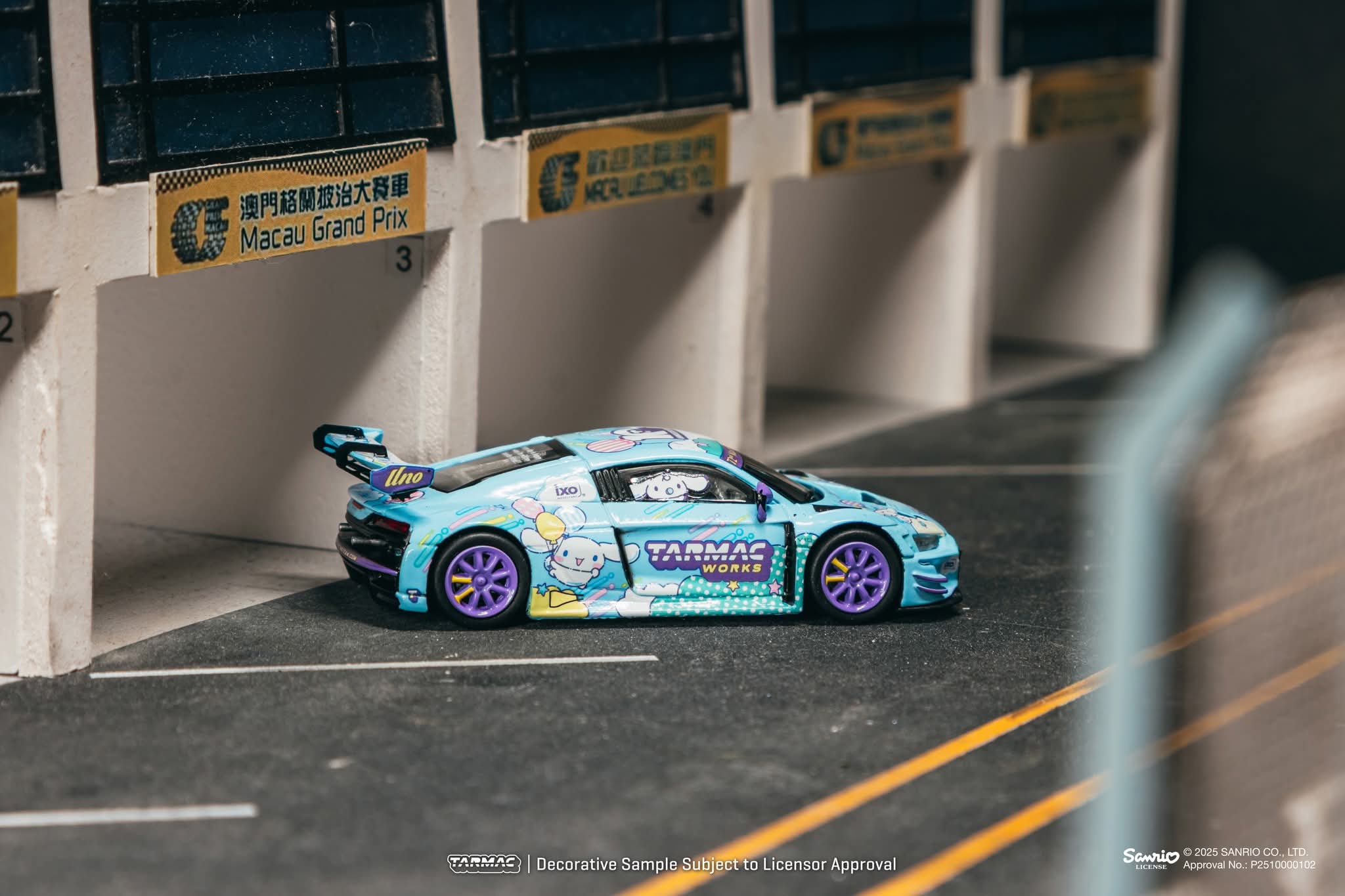 ☆ターマック☆ マカオGP限定 Audi R8 LMS GT3 シナモロール Tarmac Works Audi R8 LMS GT3 evo II Macau GP 2025 Cinnamoroll