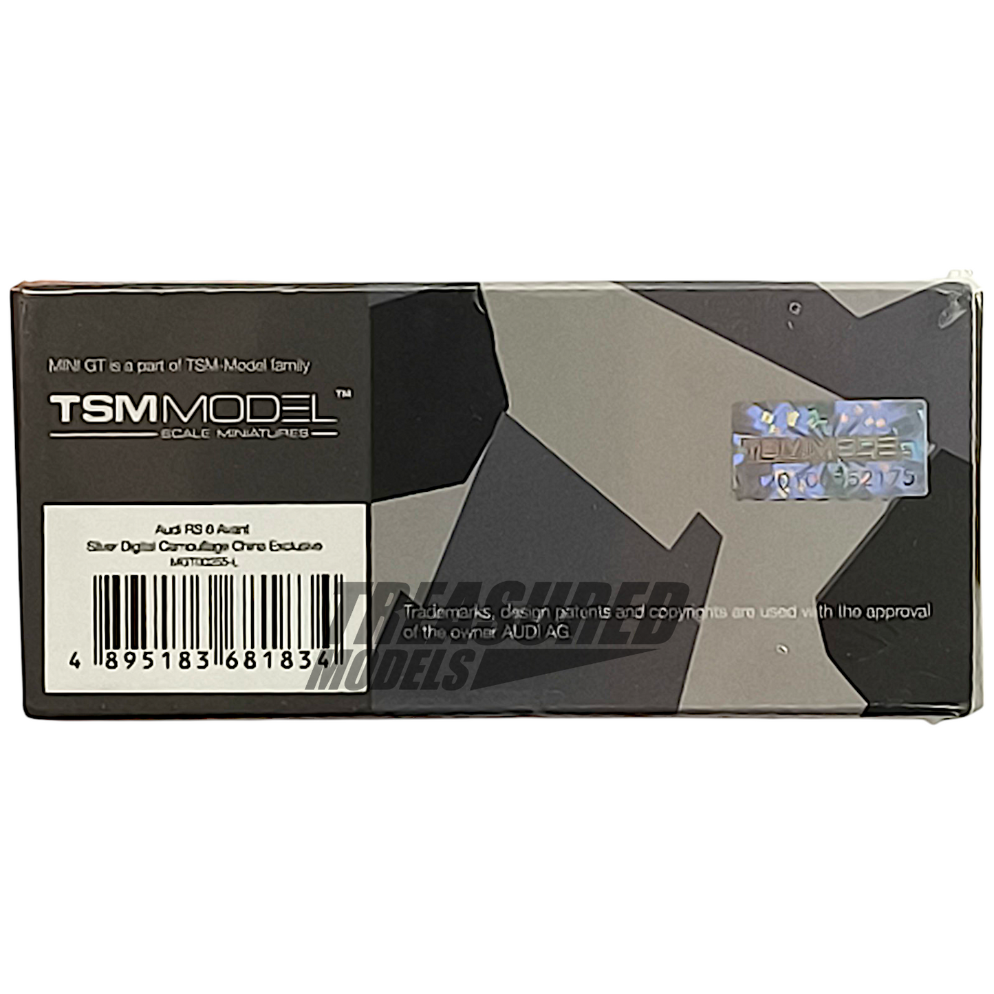 Mini GT Audi RS 6 Avant Silver Digital Camouflage MGT00255 1/64 Diecast