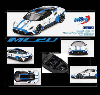 BBR Maserati MC20 #2 Maserati Performance Experience BBRDIE6407 1/64 Die Cast