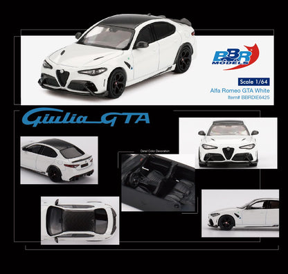 BBR Models Alfa Romeo GTA White BBRDIE6425 1/64 Diecast