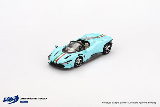 BBR Models Ferrari Daytona SP3 Light Blue BBRFER64020 1/64 Diecast