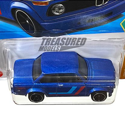 Hot Wheels BMW 2002 Metalflake Blue 2025 Main Line HW 70s vs 90s 1/64 Diecast