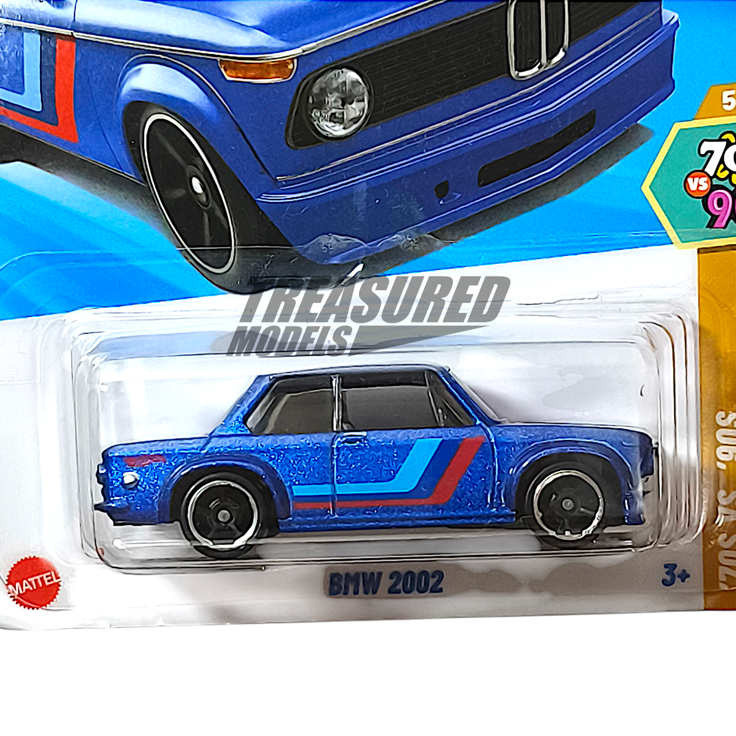 Hot Wheels BMW 2002 Metalflake Blue 2025 Main Line HW 70s vs 90s 1/64 Diecast