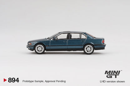 Mini GT BMW 750IL Sorrento Blue Metallic MGT00894 1/64 Diecast