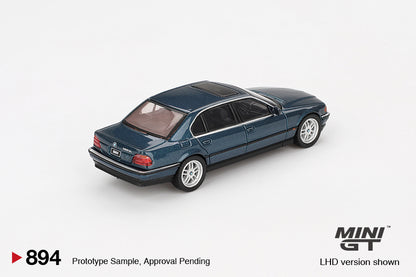 Mini GT BMW 750IL Sorrento Blue Metallic MGT00894 1/64 Diecast