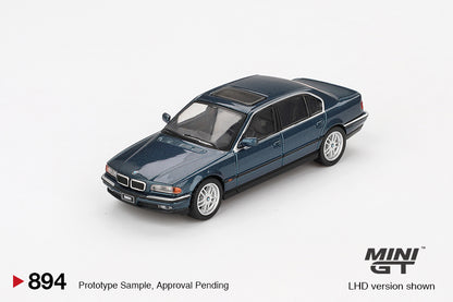 Mini GT BMW 750IL Sorrento Blue Metallic MGT00894 1/64 Diecast