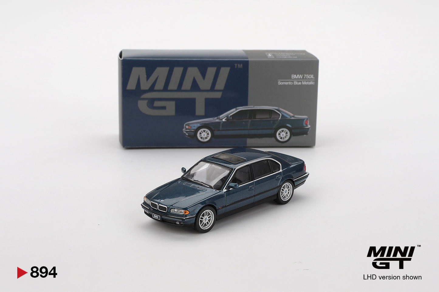 Mini GT BMW 750IL Sorrento Blue Metallic MGT00894 1/64 Diecast