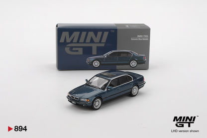 Mini GT BMW 750IL Sorrento Blue Metallic MGT00894 1/64 Diecast