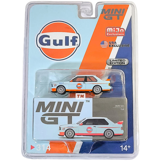 Mini GT BMW M3 E30 Gulf Blister Packaging MGT00314-BL 1/64 Diecast