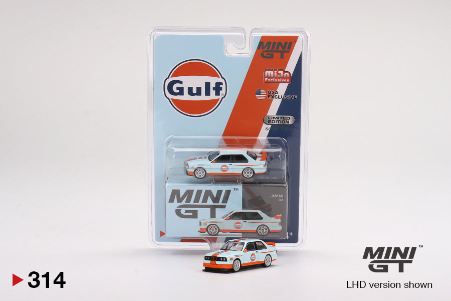 Mini GT BMW M3 E30 Gulf Blister Packaging MGT00314-BL 1/64 Diecast