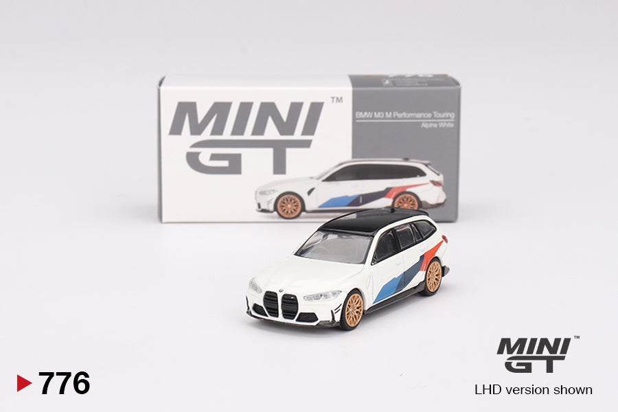 Mini GT BMW M3 M Performance Touring Alpine White Blister Packaging MGT00776 1/64 Diecast