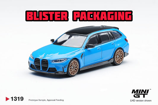 [Pre-Order] Mini GT BMW M3 M Performance Touring Riviera Blue Blister Packaging MGT01319BL 1/64 Diecast