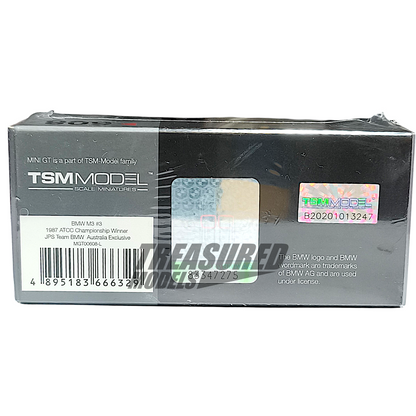 Mini GT BMW M3 #3 JPS Team BMW 1987 ATCC Championship Winner MGT00608 1/64 Diecast