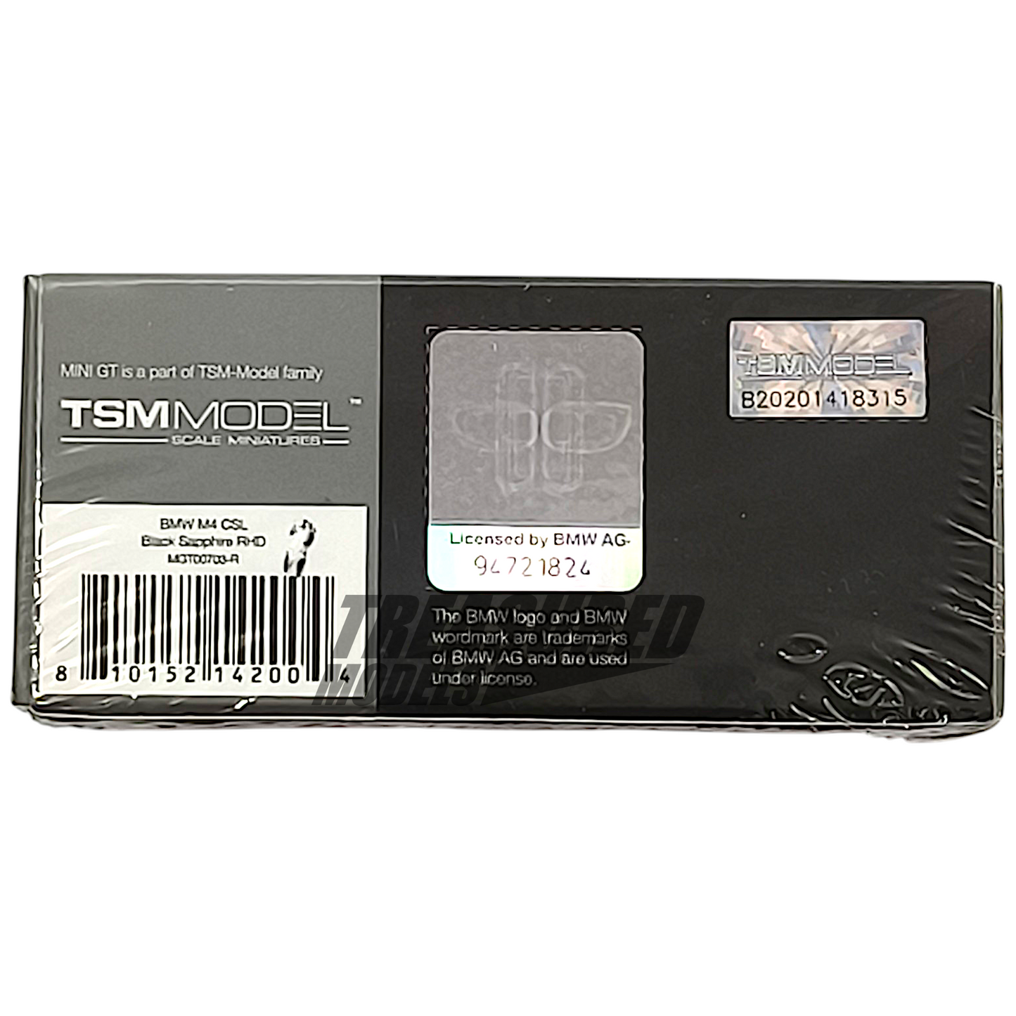Mini GT BMW M4 CSL Black Sapphire MGT00703 1/64 Diecast