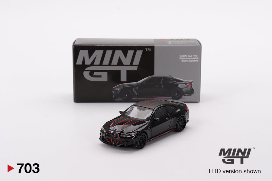 Mini GT BMW M4 CSL Black Sapphire MGT00703 1/64 Diecast