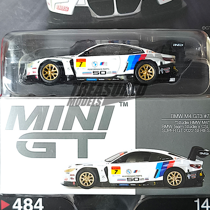 Mini GT BMW M4 GT3 #7 BMW Team Studie x CSL Super GT 2022 Series Blister Packaging MGT00484BL 1/64 Diecast
