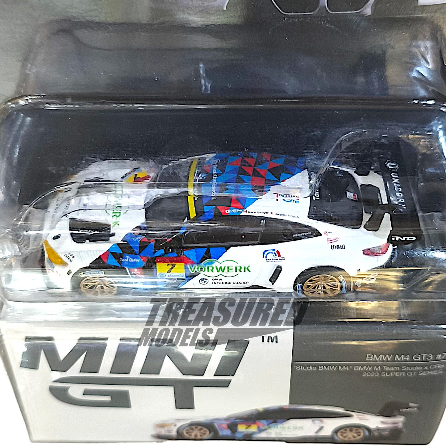 Mini GT BMW M4 GT3 #7 Studie BMW M4 BMW M Team Studie x CRS 2023 Super GT Series MGT00691 1/64 Diecast