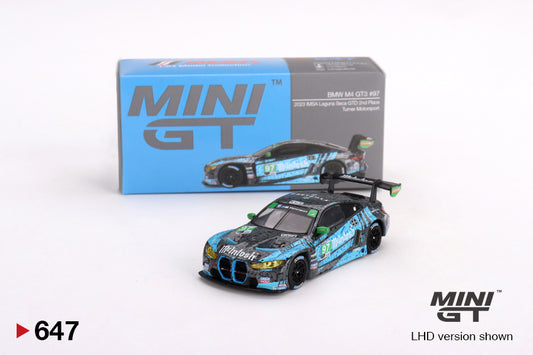 Mini GT BMW M4 GT3 #97 Turner Motorsport IMSA 2023 Laguna Seca GTD 2nd Place MGT00647 1/64 Diecast