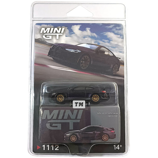 Mini GT BMW M4 M-Performance Daytona Violet Blister Packaging MGT01112BL 1/64 Diecast