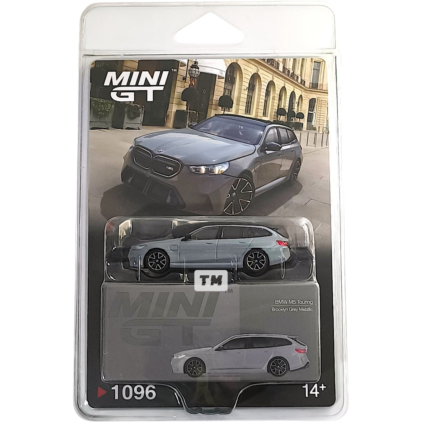 Mini GT BMW M5 Touring G99 Brooklyn Grey Metallic Blister Packaging MGT01096BL 1/64 Diecast