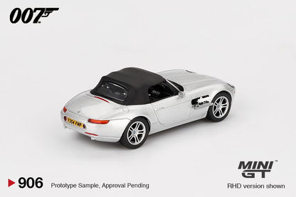 Mini GT BMW Z8 007 The World Is Not Enough English Poster Back Card Blister Packaging MGT00906-007E 1/64 Diecast