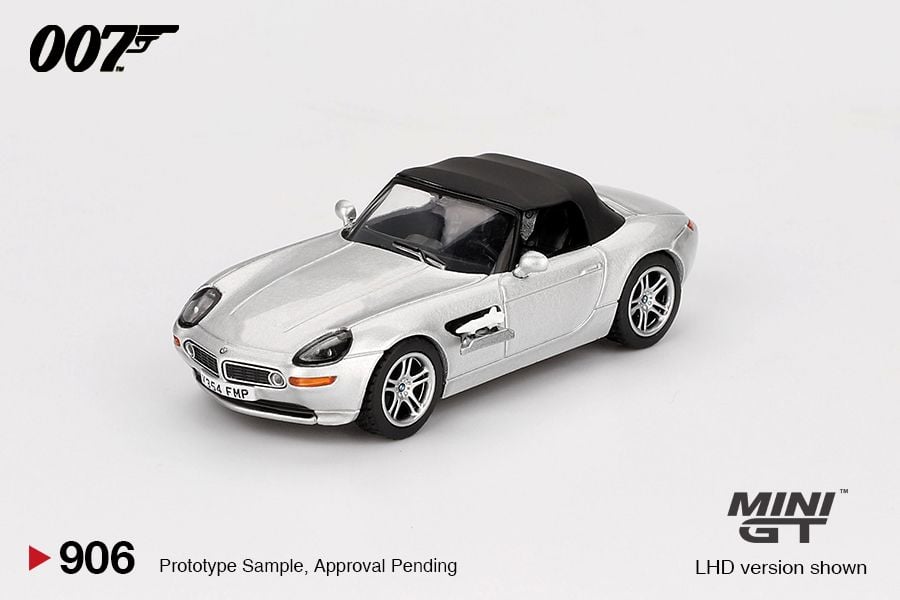 Mini GT BMW Z8 007 The World Is Not Enough English Poster Back Card Blister Packaging MGT00906-007E 1/64 Diecast